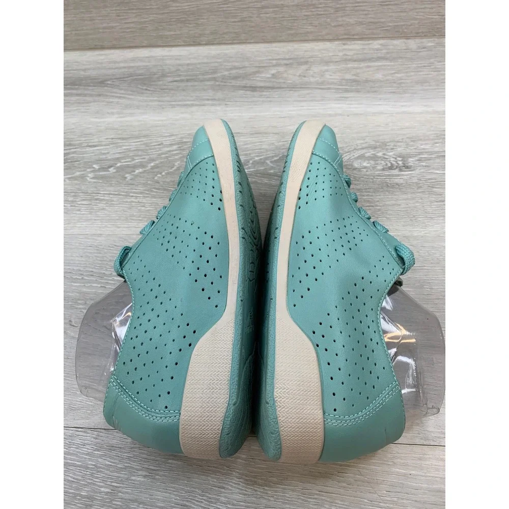 Dansko Women's Honor Teal Blue Perforated Leather Lace Up Sneakers Comfort Shoes